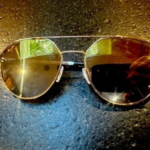 Maui Jim Cliff House Aviator Sunglasses, Gold frame, gently used